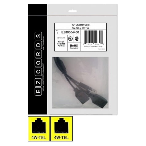 EZCords EZ80004400 2-Port Analog Cheater Cord