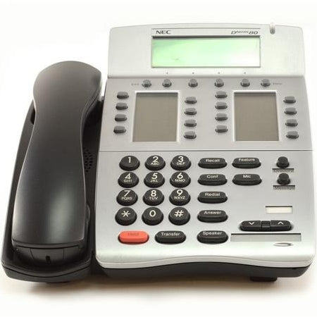 NEC DTR-16LD-2 16 Button Desi-Less Display Telephone Set (Black/Refurbished)