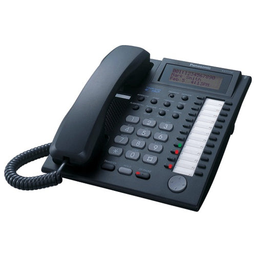 Panasonic KX-T7737 24-Button LCD Display Telephone (Black/Refurbished)