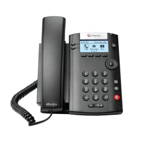 Polycom 2200-40450-001 VVX 201 IP Business PoE Phone With Power Supply