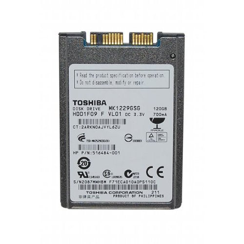 Toshiba MK1216GSG 1.8 inch 120GB uSATA Hard Disk Drive (Refurbished)